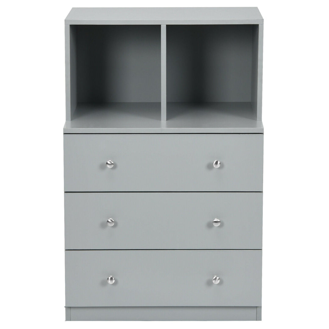 3 Drawer Dresser with Cubbies Storage Chest for Bedroom