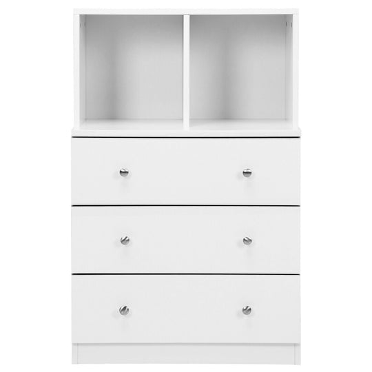 3 Drawer Dresser with Cubbies Storage Chest for Bedroom