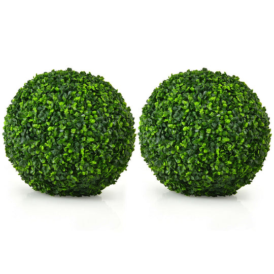 Artificial Boxwood Topiary Ball Tree Set - 15.7 Inch (2 Pieces)