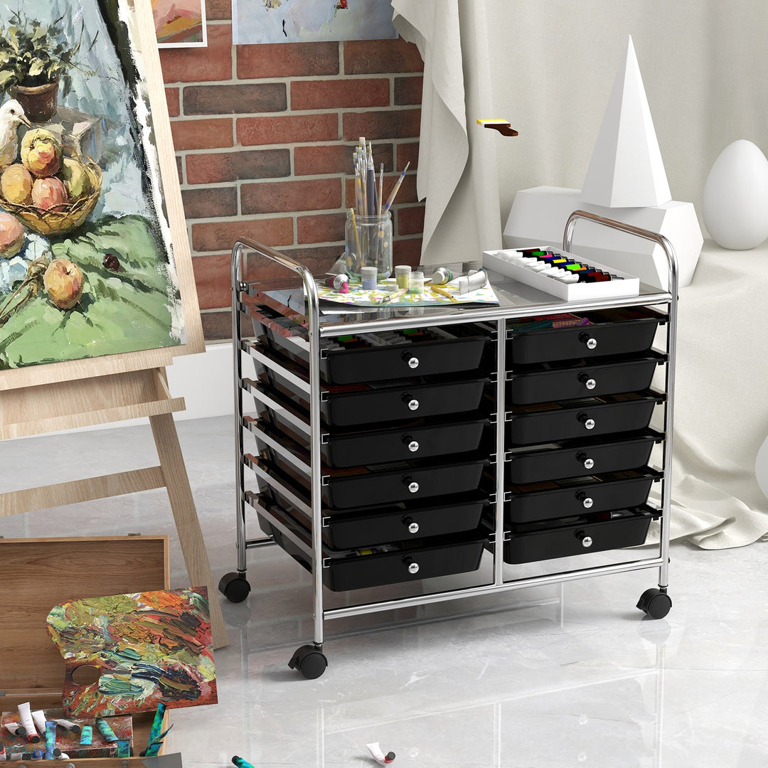 12 Drawers Rolling Storage Cart for Home and Office
