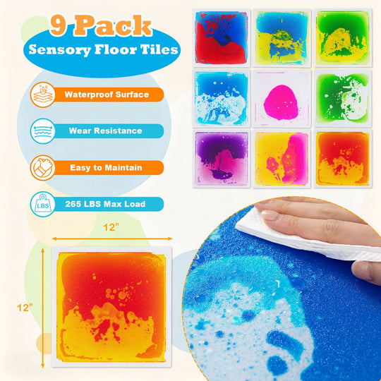 12" x 12" Toddler Sensory Floor Titles