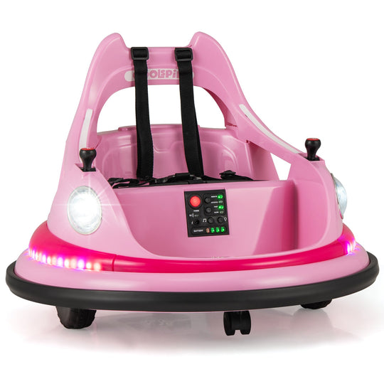 12V Kids Ride On Bumper Car with Remote Control and Dual Joysticks