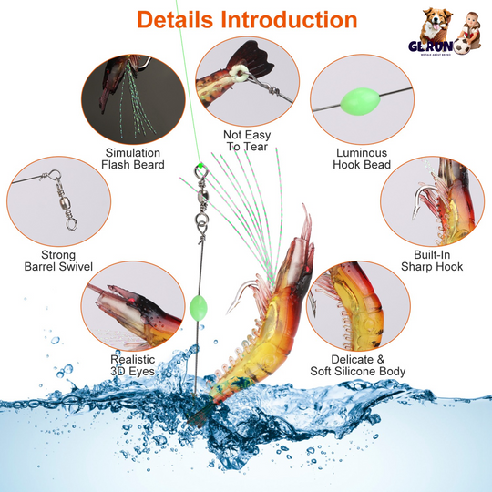 GBruno 10Pcs Shrimp Bait