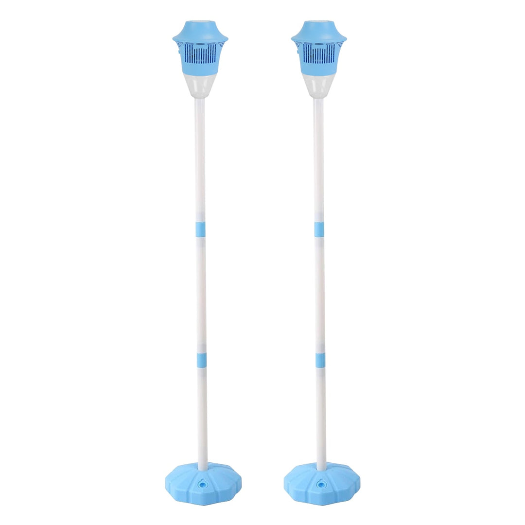 2Pack 3 In 1 Standing Bubble Machines with Colorful Lights and Music Rechargeable Bubble Maker Stands with 2 Modes 3 Adjustable Height for Party Weddi