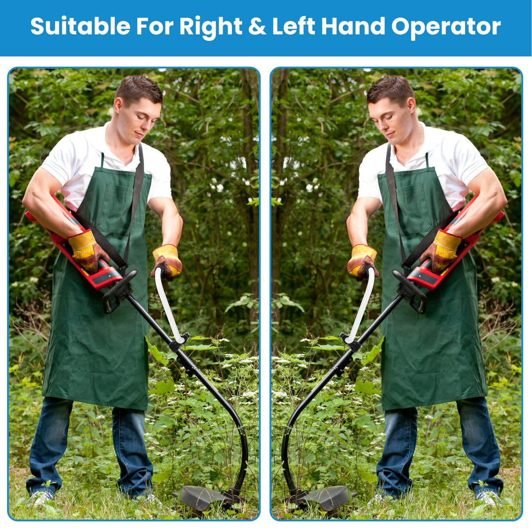 Ergonomic Trimmer Handle Grip with Shoulder Strap Universal Fit Lawn Trimmer Extension Handle with Bracket Clamp String Trimmer Handle for Lawn Care L