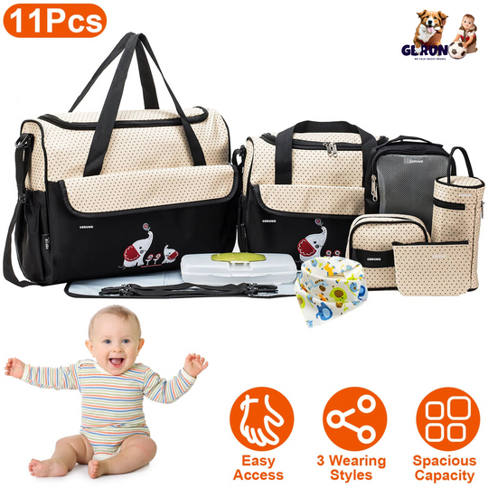 GBruno 11Pcs Baby Nappy Diaper Bags