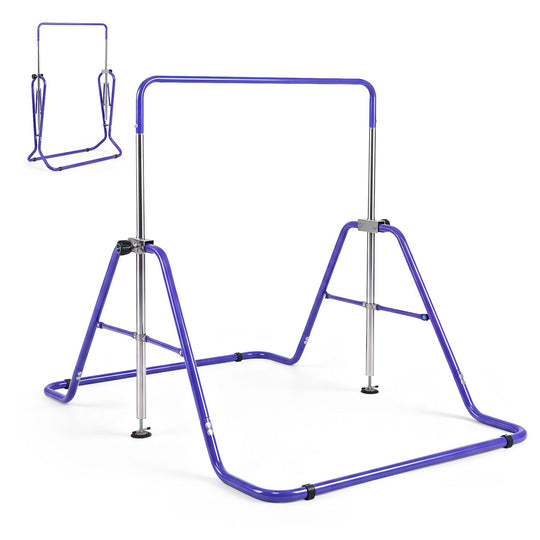 143 lbs Capacity Foldable and Adjustable Kids Gymnastics Bar with 5 Height Levels