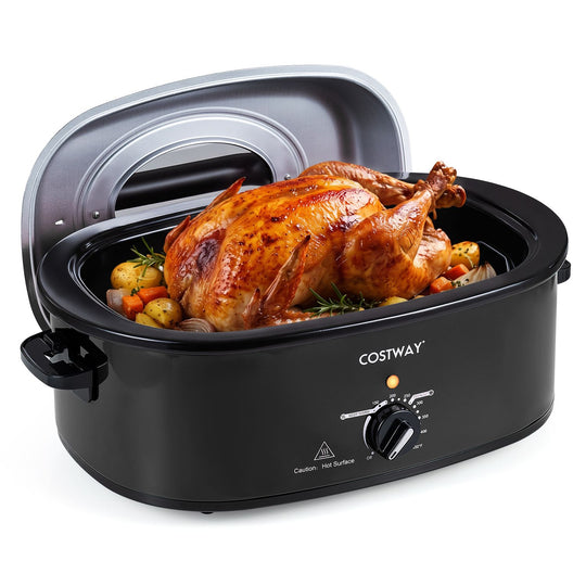 1450W 8 QT Electric Roaster Featuring Self-Basting Lid Holds up to 13.2 LBS Turkey