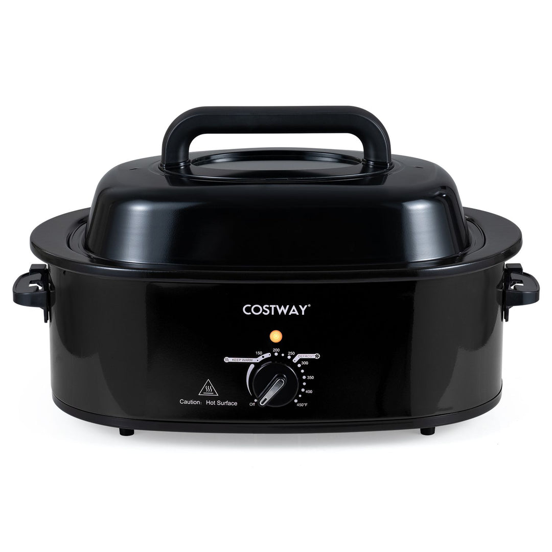 1450W 8 QT Electric Roaster Featuring Self-Basting Lid Holds up to 13.2 LBS Turkey