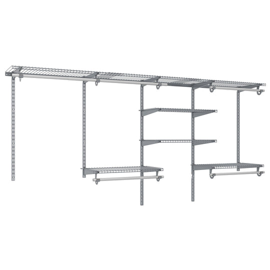 4-8 Feet Closet Organizers and Storage System with Hanging Rod for Laundry Bedroom