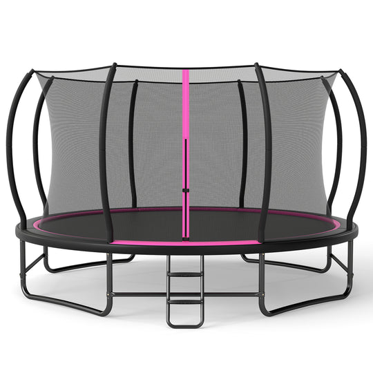 14 FT Outdoor Recreational Trampoline with 4 Stabilizer Bars for Backyard