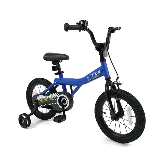 Kids Bike 14-Inch with Removable Training Wheels Navy