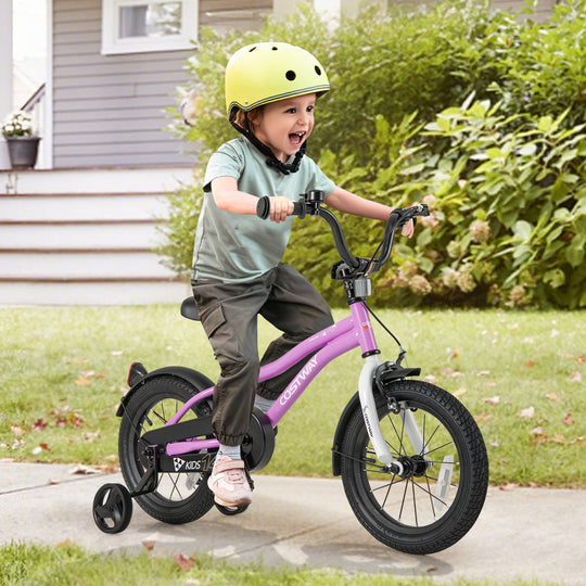 Kids Bike 14-Inch Children Training Bicycle with 2 Brake for 3-5 Years Old