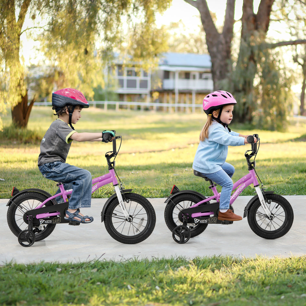Kids Bike 14-Inch Children Training Bicycle with 2 Brake for 3-5 Years Old