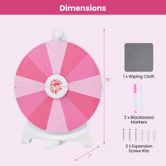 14 Slots Spin Wheel with Blackboard Marker
