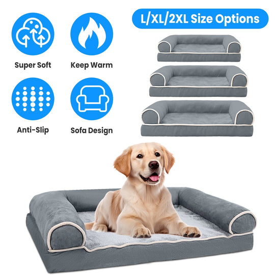 Dog Bed Pet Bed Sofa Dog Couch Pet Cushion Carpet Mattress with Washable and Removable Cover for Medium Large Dogs
