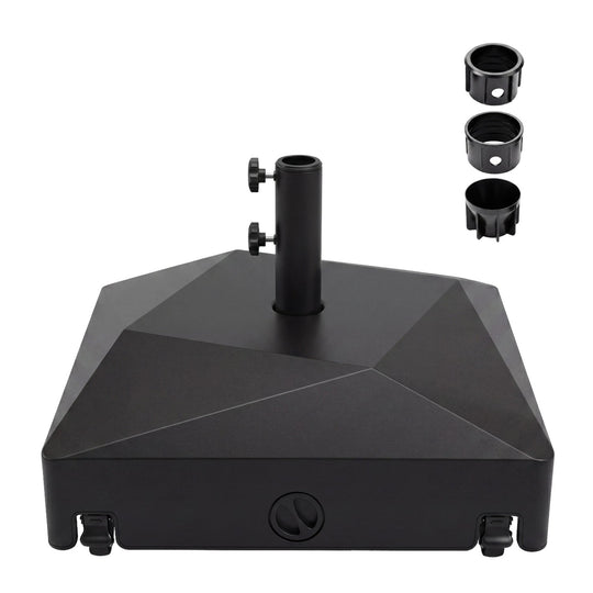 154lbs Mobile Fillable Patio Umbrella Base with 4 Wheels
