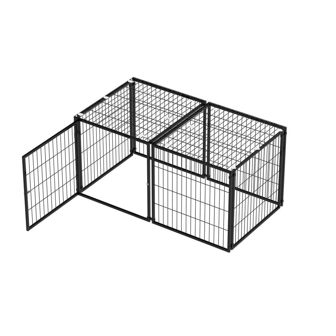 48.2" Indoor Dog Kennel with PVC Top Cover and Flexible Door