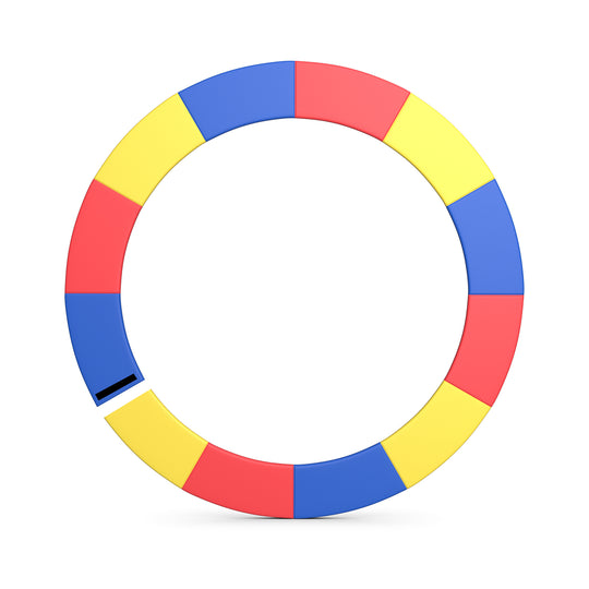 16 Feet Trampoline Pad Replacement Safety Pad with Fixing Straps (Multicolor)