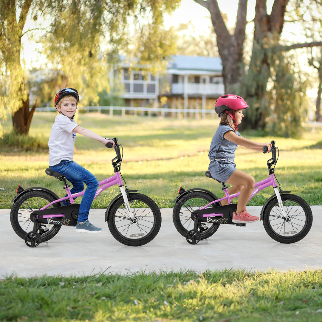Kids Bike 16-Inch Children Training Bicycle with 2 Brake for 4-7 Years Old