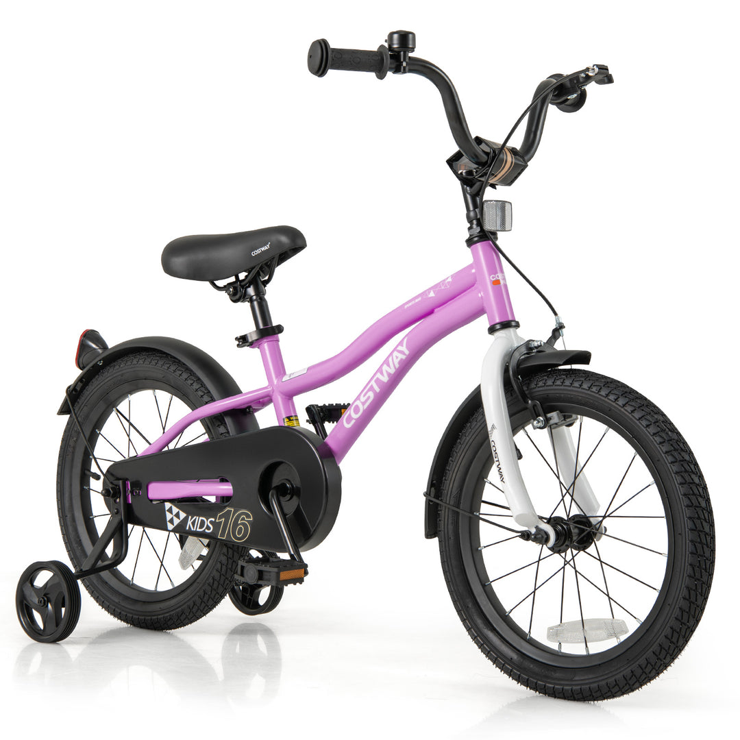Kids Bike 16-Inch Children Training Bicycle with 2 Brake for 4-7 Years Old