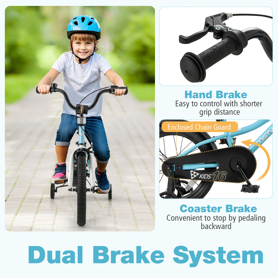16-Inch Kids Bike for 4-7 Years Old Children Bicycle with Training Wheels