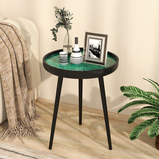 Sea Shell End Table with Tray Top - Mid-Century Modern