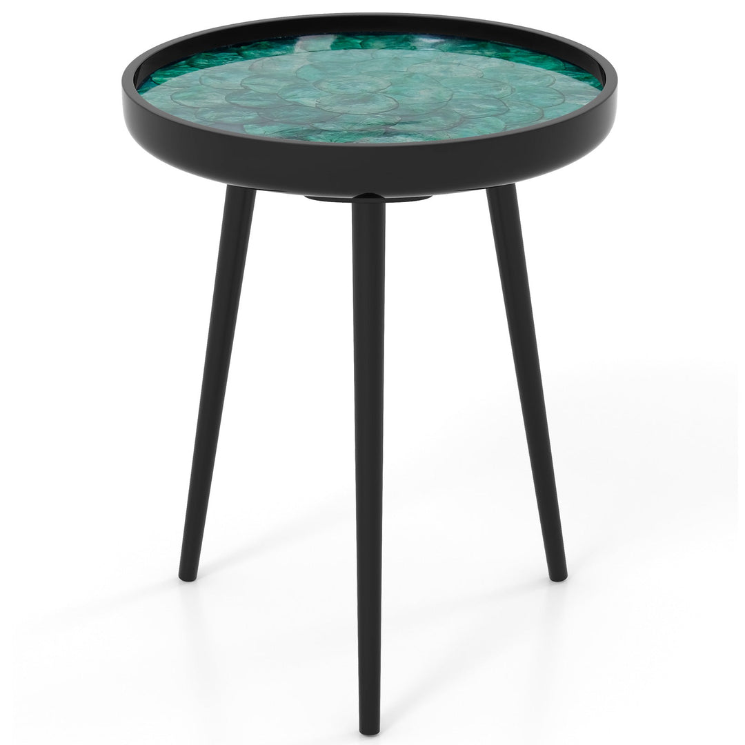 Sea Shell End Table with Tray Top - Mid-Century Modern