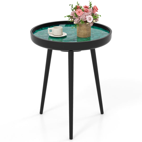 Sea Shell End Table with Tray Top - Mid-Century Modern