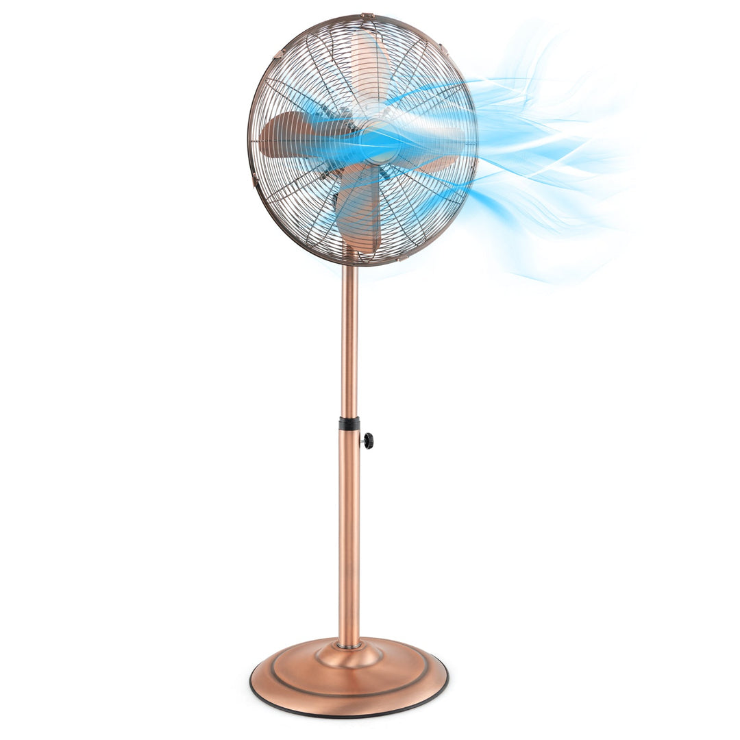 16 Inch Pedestal Standing Fan Oscillating Pedestal Fan with 3 Speeds and Adjustable Height