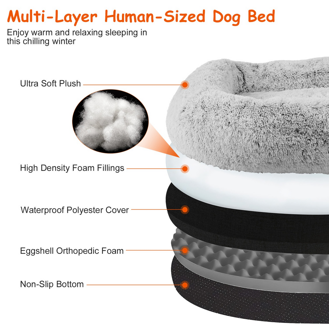 GBruno Large Foldable Human Size Dog Bed