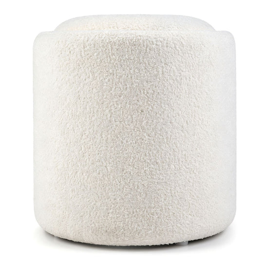 17 Inches Round Storage Ottoman with Flipping Lid-Beige