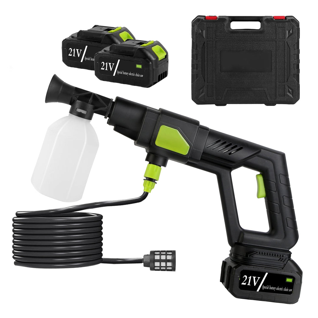 Cordless Pressure Washer Portable Electric Power Washer High Pressure Water Sprayer 435PSI Car Washer Cleaner with 6-in-1 Nozzle Foam Bottle Filter 15