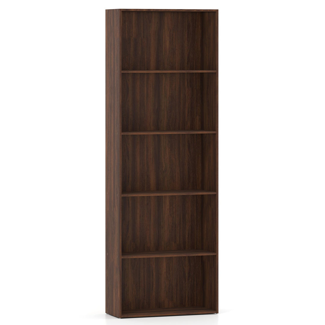 5-Shelf Storage Bookcase Modern Multi-Functional Display Cabinet