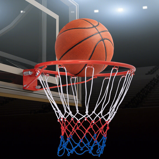 18 Inch Basketball Rim Goal Replacement with All Weather Net and Mounting Hardware
