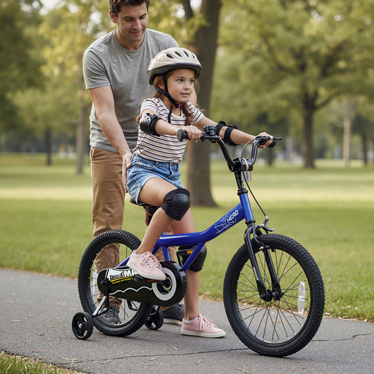 Kids Bike 14-Inch with Removable Training Wheels Navy