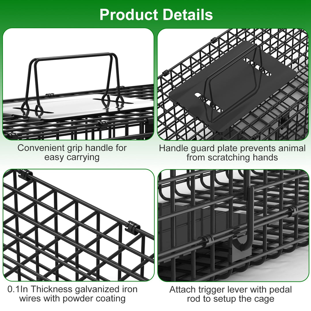 40in Live Animal Trap Cage - Humane Catch & Release