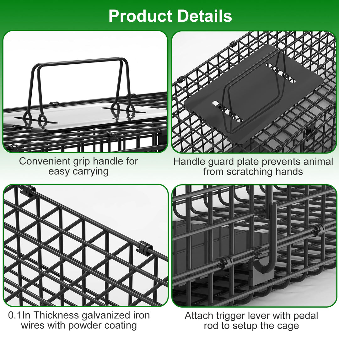 40in Live Animal Trap Cage - Humane Catch & Release