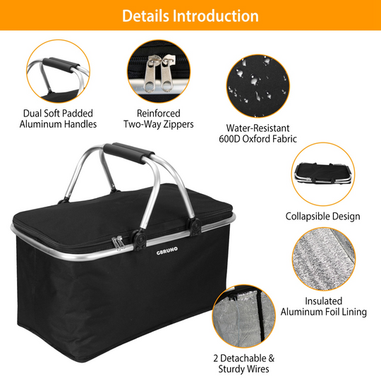 GBruno 30L Insulated Picnic Basket