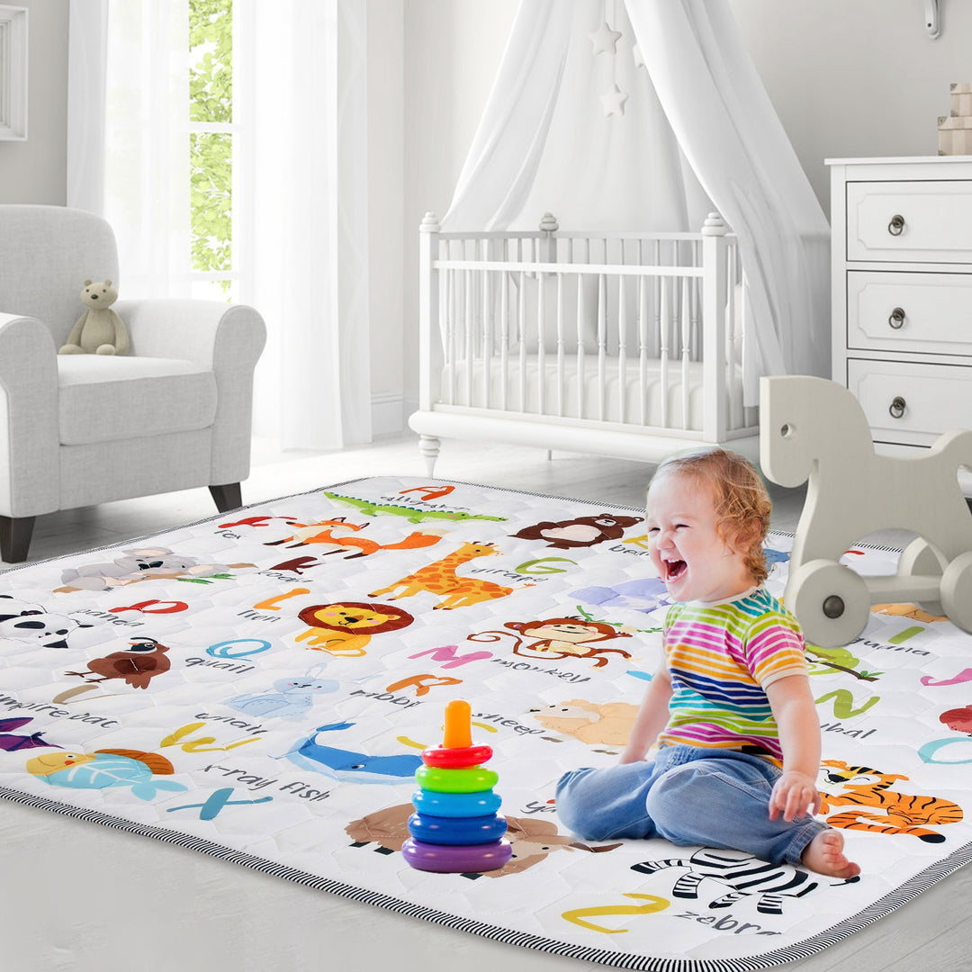 50x50IN Baby Play Mat Non-Slip Baby Crawling Mat Foldable Playpen Mat Machine Washable for Newborns Infants Babies Toddlers