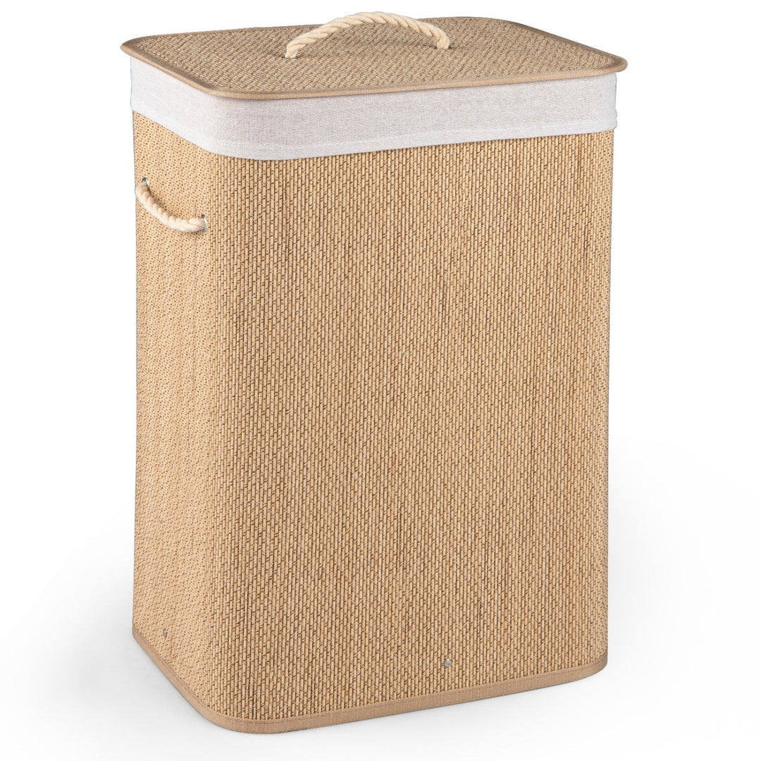 19 Gallon Bamboo Laundry Hamper with Removable Liner