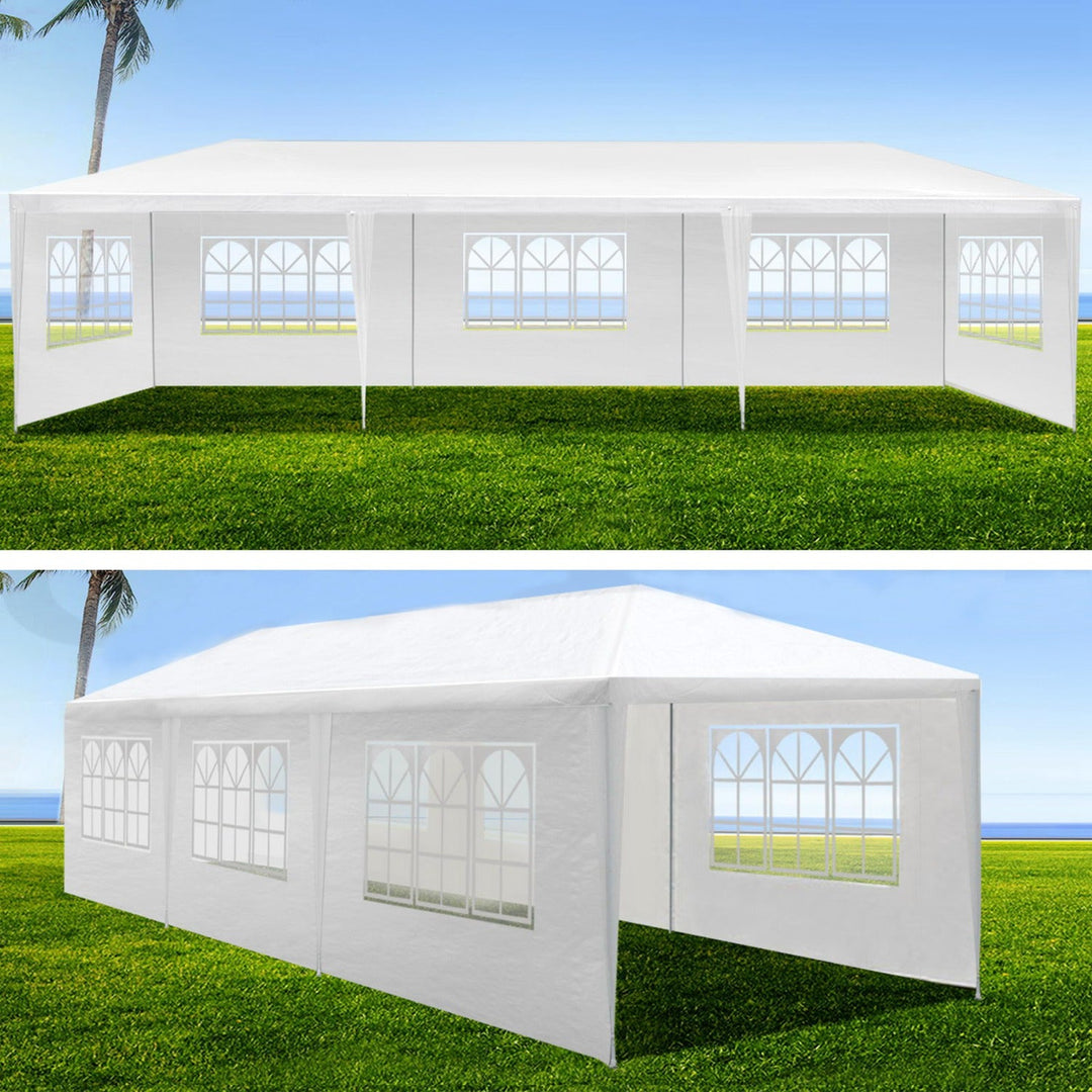 Outdoor Canopy Tent 30'L × 10'W with Removable Sidewalls