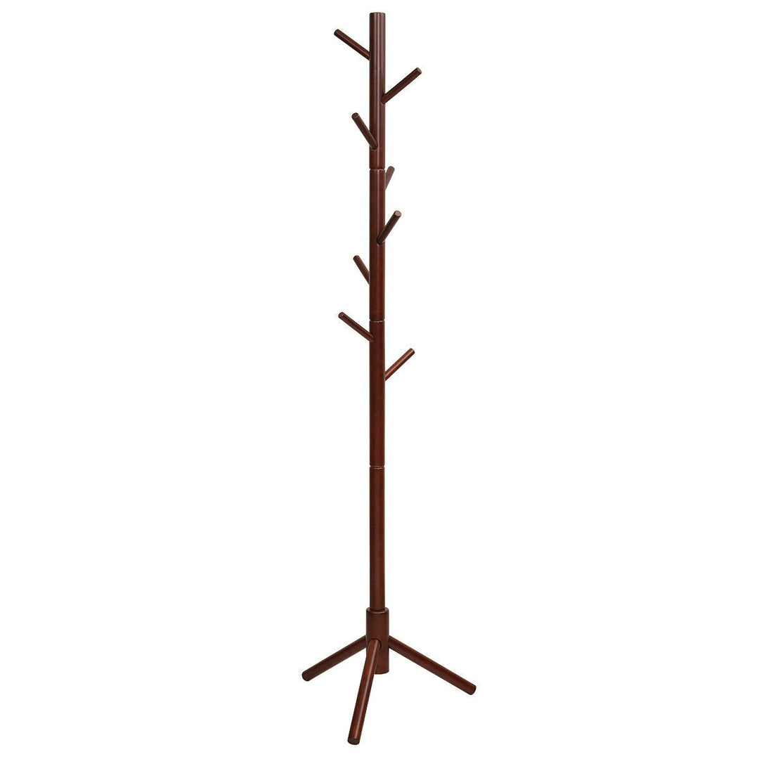 2 Heights Wooden Coat Rack with 8 Hooks
