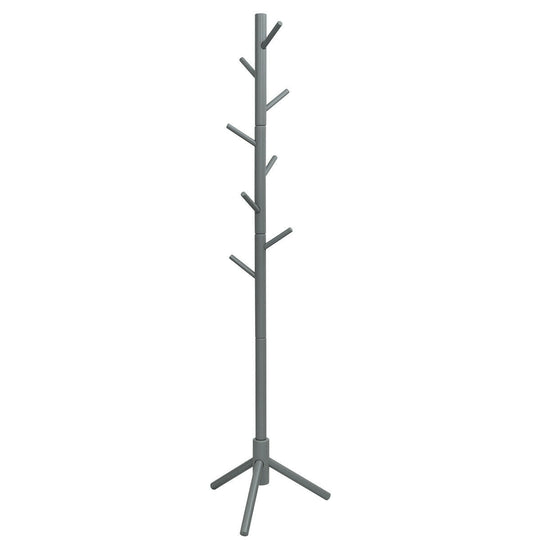 2 Heights Wooden Coat Rack with 8 Hooks