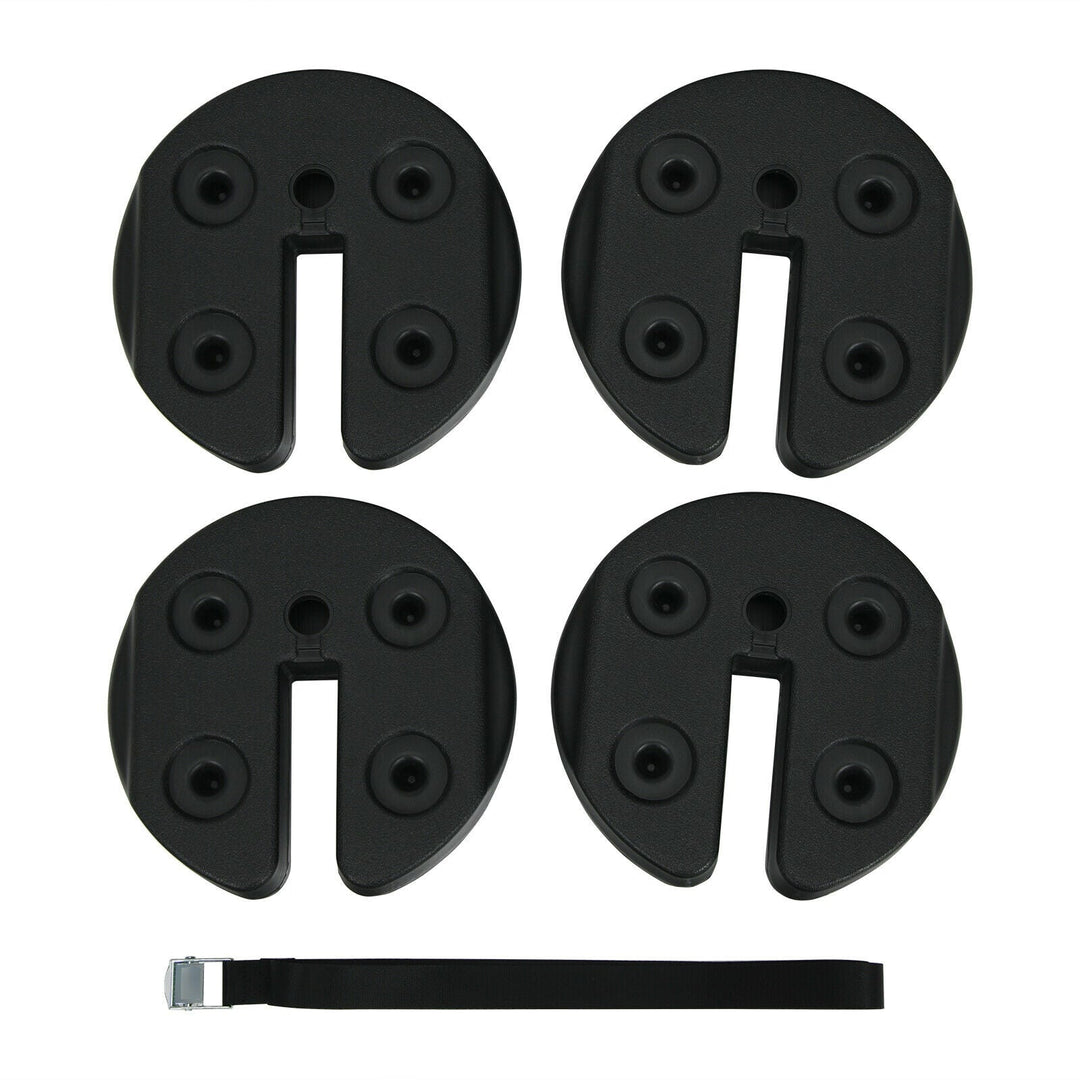 Set of 4 Canopy Weights 20lbs Weight Plate Kit with No-Pinch Design