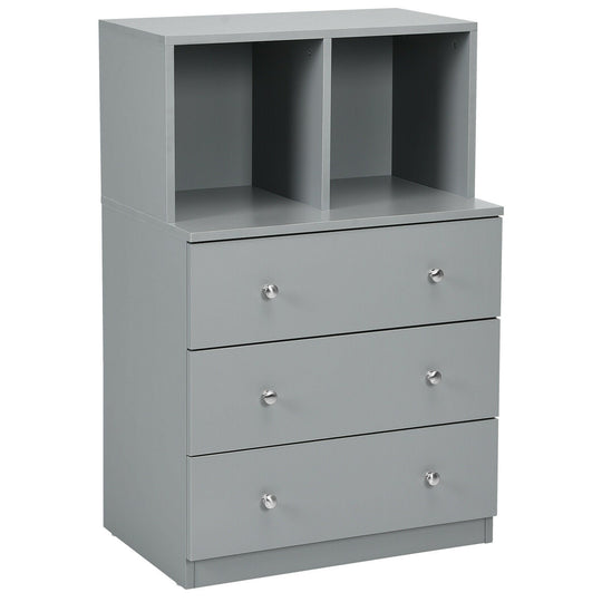 3 Drawer Dresser with Cubbies Storage Chest for Bedroom