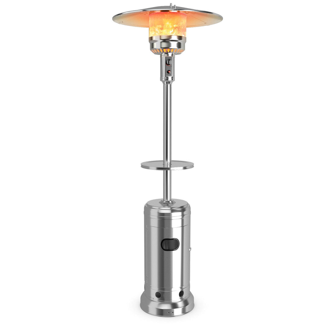 Outdoor Heater Propane Standing LP Gas Steel with Table