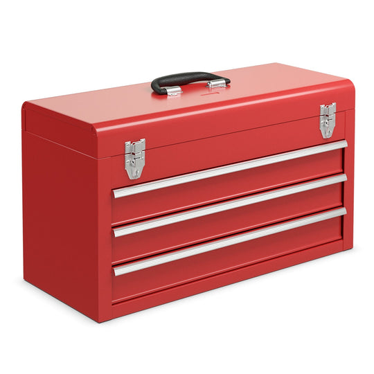 Portable Garage Mechanic Tool Cabinet Box with 3 Drawers