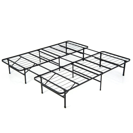 Full/King Size Folding Steel Platform Bed Frame for Kids and Adults