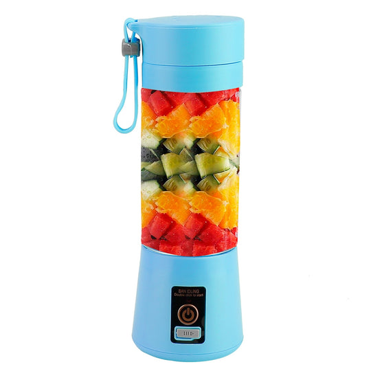 Portable Juicer Blender USB Rechargeable Juicer Cup Fruit Baby Food Mixing Machine w/ 6 Blades Powerful Motor
